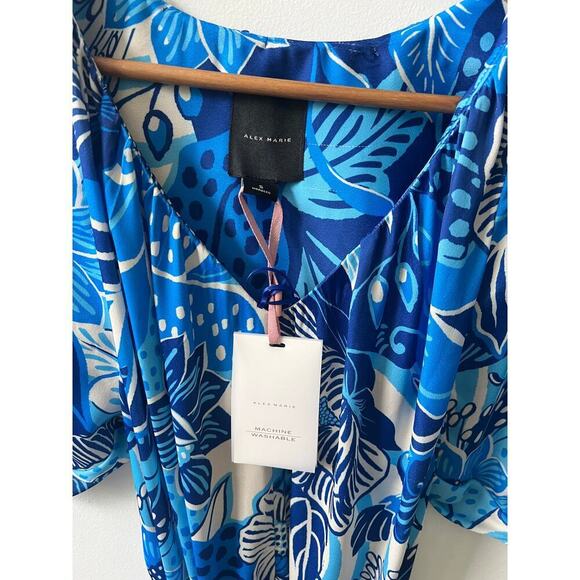 Alex Marie Allison satin back crepe floral dress women's size small - Picture 2 of 4